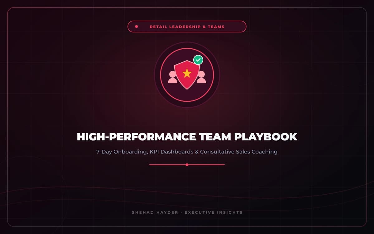 The Executive Playbook for Building, Onboarding, and Leading High-Performance Retail Teams